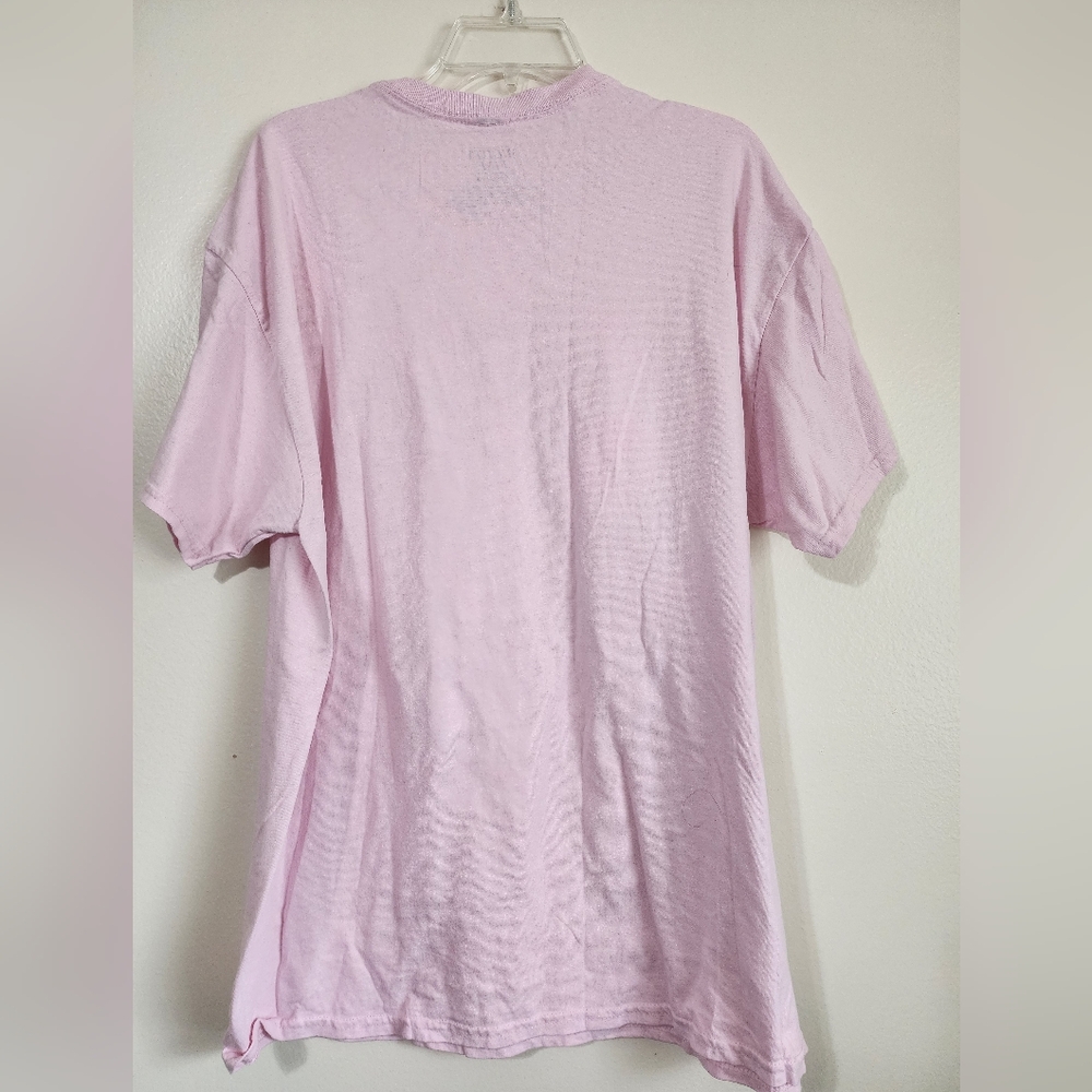 Mighty Fine Pink Checkered Heart Womens Tee - Picture 3 of 3